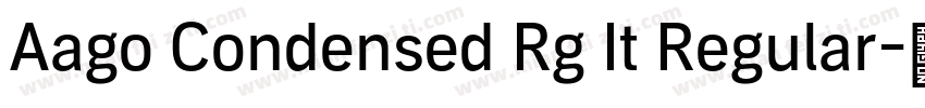 Aago Condensed Rg It Regular字体转换